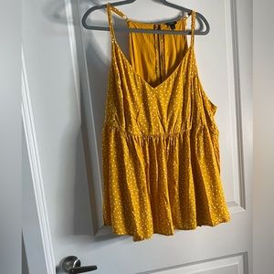 *NWOT* Yellow/White Polka Dot Tank - Size 4